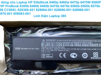 Pin dùng cho Laptop HPP EliteBook 8460p 8460w 8470p 8470W 8560P 8570P ProBook 6360b 6460b 6465b 6470