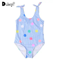 Kids Swimwear for Girls 2yrs-6yrs Striped Dot Swimming Suit Children Swimsuit Bikinis Baby Girl Summer Clothes