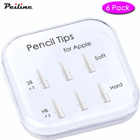 Pencil Tips for Apple Pencil 1st / 2nd Generation, Double-Layered iPad Stylus Nib, Both Soft and Hard, Used for 3 Years - 6 Pack