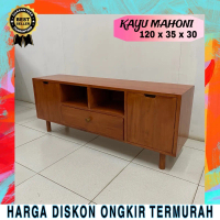 Meja TV Modern Kualitas Kayu Mahoni Furniture