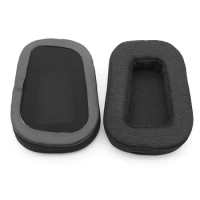1 Pair Foam Ear Pads Mesh Fabric/Protein Leather Earmuffs Cushion Replacement Headset EarPads for Logitech G633 G933 Headphones