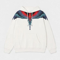 Hoodie MARCELO BURLON WINGS RED BLUE WHITE HOODIE 100% ORIGINAL Size S
