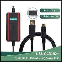 CNC High Qulaity FTDI Chip USB-QC30R2+ Download Line Suitable Mitsubishi Q Series PLC Programming Cable