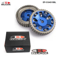 1Pair / Unit EPMAN - BLOX 2Pcs Aluminum Upgrade Engine Cam Gear Pulley For Mitsubishi 4G15/4G13 Cam Gears (Blue) EP-CG4G15BL