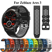 24mm Replacement Wristband For Zeblaze Ares 3 Soft Silicone Sports Watch Strap For Zeblaze Ares 3 Watch Band Accessories Correa
