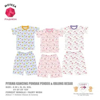 LIBBY Setelan Piyama Baju Tidur Anak Laki Perempuan Kancing Pundak 4-6 Tahun / Oblong Anak Besar Ata