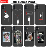 EiiMoo 3D Relief Lover Custom Phone Case For OPPO A57 A77 A97 A17 Reno7 Reno8 Reno 7 8 Pro Plus Realme C33 C30S 5G Cartoon Cover
