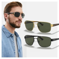 【RayBan 雷朋】雙槓太陽眼鏡(RB3663-001/31、002/31 60mm)