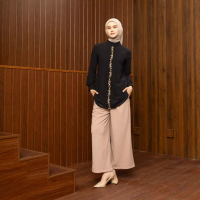 EPC Eddy P Chandra EPC Blouse Yura - Black - Embroidery Collection