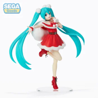 Original SEGA Hatsune Miku Figure VOCALOID MIKU Dolls 2020 Christmas 22Cm Pvc Anime Figurine Model Toys for Girls Gift