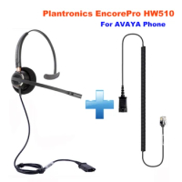 Plantronics EncorePro HW510 89433-01 Wired Headset, with Noise-Canceling Microphone with RJ9 Plug for AVAYA 2400 4600 Models