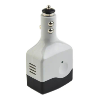 1pc 12v/24v To 220V DC To AC Car Power Converter Adapter Inverter USB Outlet Charger ABS Flame Retardant Plastic Adapter