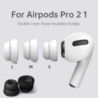 New Eartip For Apple Airpods Pro 2 Ear Tips Tip Airpod Replacement Double Layer Noise Insulation Silicone Earbud Cushion Cover