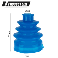 1set Silicone Blue Outer CV Joint CV Boot Gaiter Clamp Kits Universal Rack Steering Boot Gaiter &amp; Pinion Boot Accessories