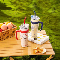 Threshing Straw Cup Holder Cup 304 Stainless Steel Reinforced Cup High Value Cartoon Train Cup Ceram