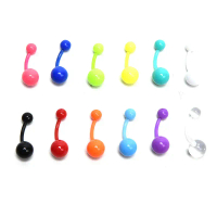 12pcs Bar Barbell Bar fleksibel Barbell Campuran Binit Button