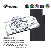 Bykski A-AS6900TUF-X GPU Cooler Graphic video Card back plate Water Block for ASUS TUF-RX6900XT-O16G-GAMING PC water cooling