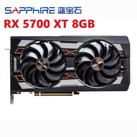 Used Sapphire Radeon RX 5700 xt 8G D6 Pulse OC Video Card RX5700 8GB RX5700xt Graphics Cards GDDR6 14000MHz 2304SP PC GPU Map