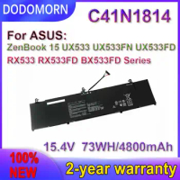DODOMORN New C41N1814 Battery For ASUS ZenBook 15 UX533 UX533FD UX533FN RX533 RX533FD BX533FD Series 73WH
