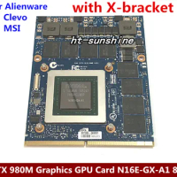 New Original GTX 980M Graphics Card GTX980M with X-Bracket N16E-GX-A1 8GB GDDR5 MXM For Dell Alienware MSI HP via free DHL/EMS