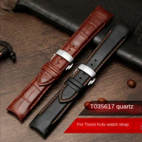 Genuine Leather Watch Strap for Tissot 617A 627 Waterproof Sweat-Proof Arc Cowhide Watchband Accessories 22 23 24mm Wristband