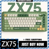IQUNIX ZX75 Mechanical Keyboard 81keys Tri Mode Wireless Bluetooth 6000mah Rgb Backlight Pbt KeyCaps Gaming Keyboard Man Gifts