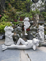 禪意瑜伽青蛙擺件別墅庭院景觀戶外花園裝飾卡通動物簡約雕塑擺設