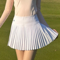 SG Golf High-waisted Pleated Skirt Women Tennis Sports Short Skort Quick Drying Breathable High-end Culottes Golf Clothing
