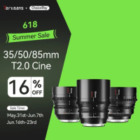 7artisans 35mm 50mm 85mm T2.0 Manual Focus Full Frame Cine Spectrum Lenses For Sony E FX3 Leica TL SIGMA FP Nikon Z5 Canon EOS-R