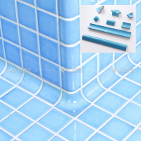 游泳池陶瓷陰陽角轉角三通臺階階梯包邊包角收邊條馬賽克瓷磚配件