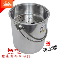 茶渣桶 不鏽鋼茶水桶茶渣桶排水桶茶桶茶葉垃圾桶功夫茶具配件接水廢水桶『XY33599』