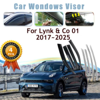 Car Window Visor For Lynk &amp; Co 01 EM-F EM-P PHEV CX11 2017~2025 Waterproof Rain Guard Deflector Windshield Trim Auto Accessories