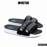 MND FORSOL Sandal Slide Pria Hitam Casual Model Kekinian 38 Abu-abu