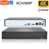 SmartCnet 4K 8MP 8CH Tuya Smart Onvif H.265 Video Surveillance NVR Recorder P2P Motion Detect Record