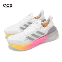 adidas 慢跑鞋 Ultraboost 5 男鞋 白 粉橘 漸層 緩衝 BOOST 輪胎大底 運動鞋 愛迪達 ID8810