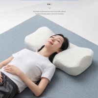 Memory Foam Bedding Pillow Neck protection Slow Rebound Memory Foam Butterfly Shaped Pillow Health Cervical Neck size in 50x28cm