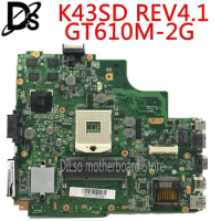 KEFU K43SD Laptop Motherboard For ASUS K43SD A43S K43E Motherboard REV:4.1 GT610M 2GB DDR3 Laptop Motherboard