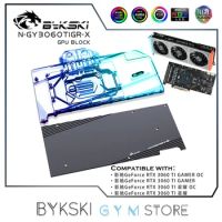 Bykski GPU Water Cooler For GALAXY Geforce RTX 3060Ti GAMER OC Graphic Card,VGA Cooling Block With plate B N-GY3060TIGR-X
