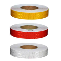 1inch Honeycomb Bike Reflector Tapes Motorcycle Rim Adhesive Light Sticker Outdoor Waterproof Safety Reflective Film For Bicycle