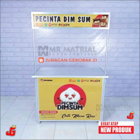 Booth Portable Gerobak Lipat Aluminium