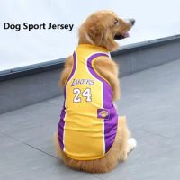 4XL/5XL/6XL Dog Sport Jersey Summer Breathable Large Basketball Clothing Apparel Medium Pet Clothes
