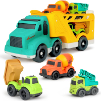 Toddler Toys Trucks for 2 3 4 Year Old Boy Kids Toy Cars with Dump Truck Toy Crane Mixer Cement No B