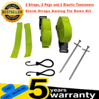 Green For Kampa Dometic Storm Straps Awning Tie Down Kit Caravan Motorhome New