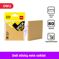 Sticky notes coklat Deli Memo tempel kertas kraft pad notes kertas memo kraft paper notes