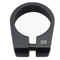 1pc 30MM Bike Seatpost Clamp Tube Clamp Non-slip Aluminum Alloy Black Bicycle Mountain Bike Pipe Clamp Components For Bicycles
