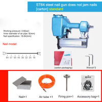 Air nail Gun Nailer Professional Air Nailing Stapler Woodworking Decoration Tools Pneumatic Nail Gun Furniture Staple Gun 4~8bar