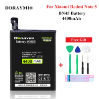 DORAYMI BN45 4400mAh Battery For Xiaomi Redmi Note 5 Note5 BN 45 High Capacity Phone Replacement Batteries
