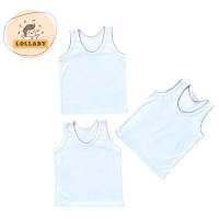 LOLLABY - 3 pcs Kaos Singlet Bayi Piko Polos ( Kualitas SNI )