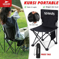 [HITAM] Speeds Kursi lipat Portable Kursi Lipat Outdoor Camping Serbaguna 031-14