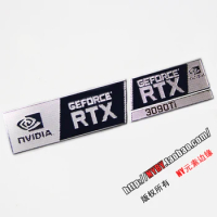 RTX2080ti 3090TI 3080 Metal Sticker For Laptop PC Mechanical keyboard Computer Digital Personalized DIY Decoration
